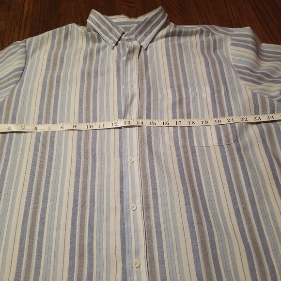 Vintage Saddlebrook Mens Striped Short Sleeve Button up Shirt XLarge - Picture 3 of 12